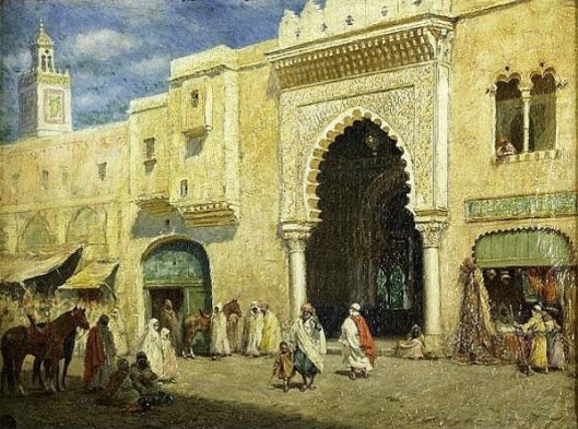 Middle Eastern Market Scene