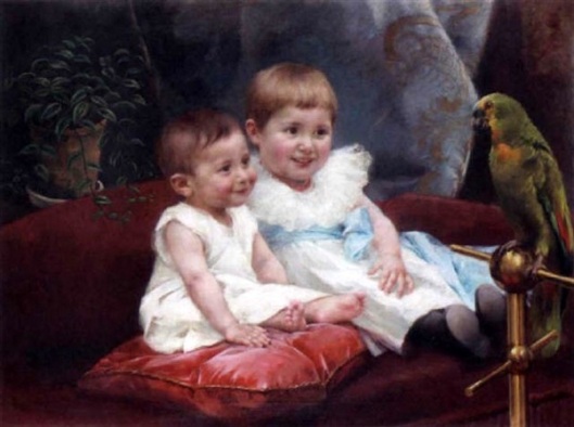 Children With A Parrot