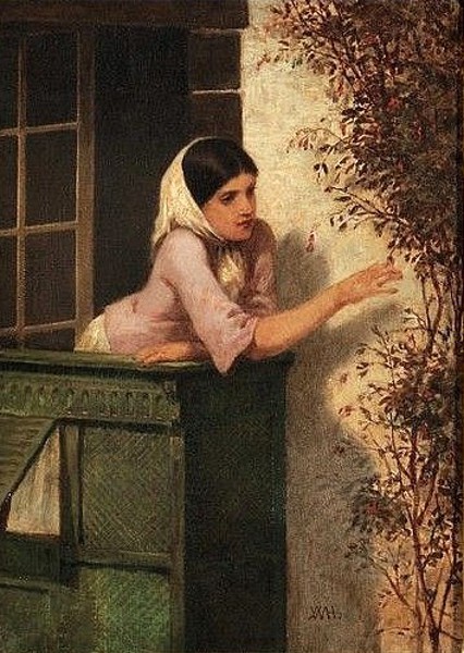 Young Woman On A Balcony