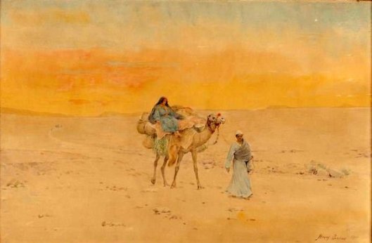 Desert Scene With Camel