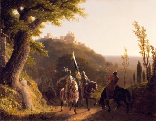 The Duke Of Bourbon's Halt At La Riccia On His March To The Assau Rome, May 3d, 1527