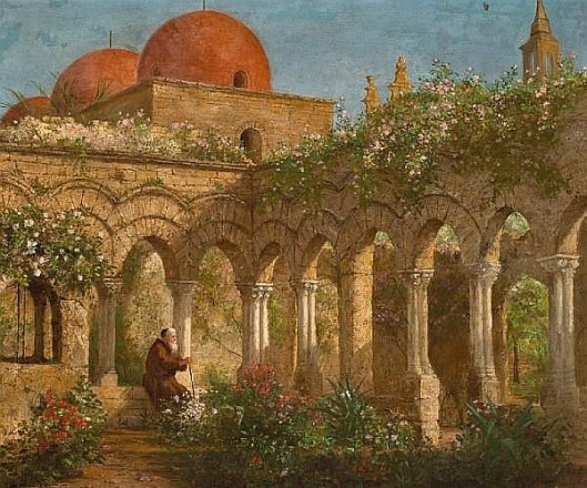 Cloister In Palermo - The Lonely Monk 
