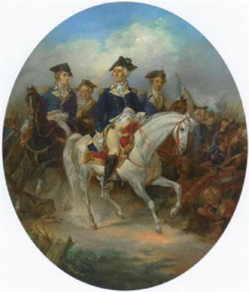 George Washington And His Generals At The Battle Of Yorktown